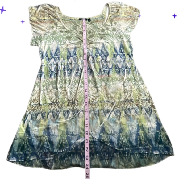 Y2K Fairy Style Printed Short Sleeves Top Size Large - Picture 5 of 7